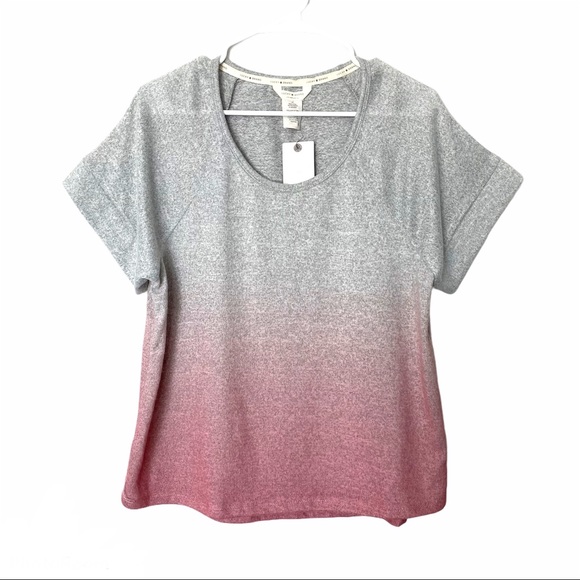 Lucky Brand Sweaters - Lucky Brand Ombré Short Sleeve Gray Sweater Small